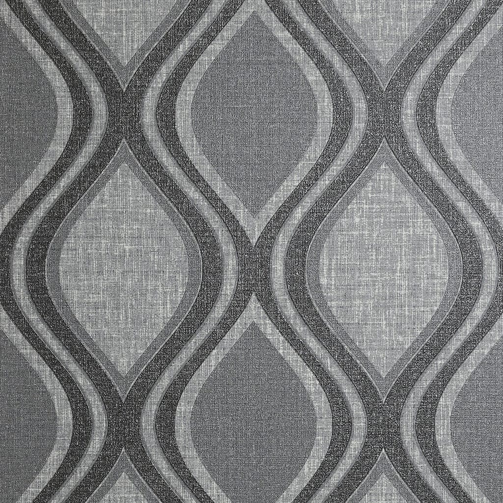 Arthouse Ignatius Charcoal Ogee Wallpaper