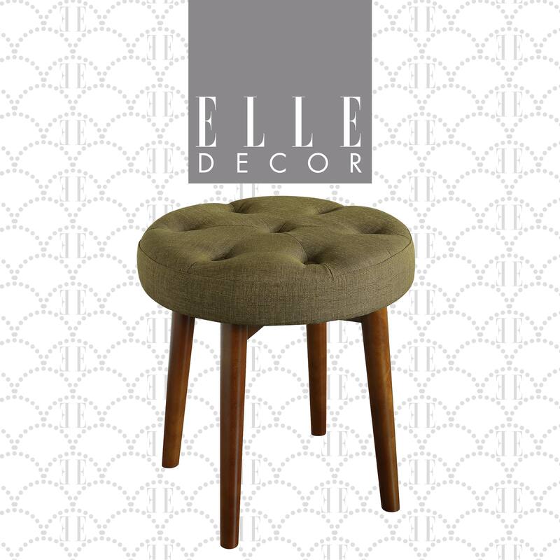 Elle Decor Penelope Round Tuft Stool