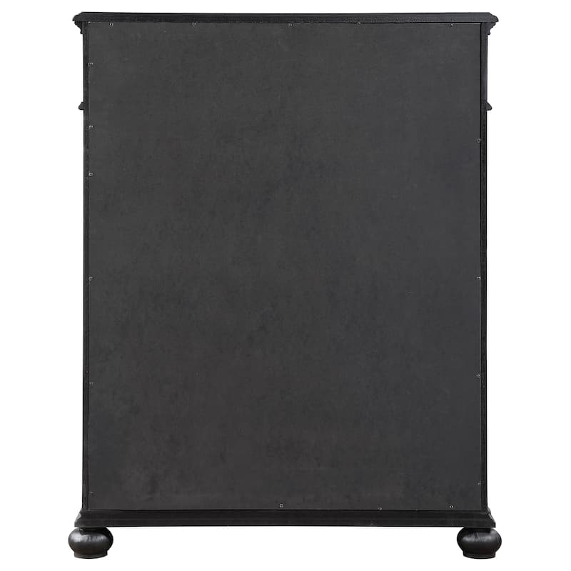Celina Traditional Wood 5-drawer Bedroom Chest Black