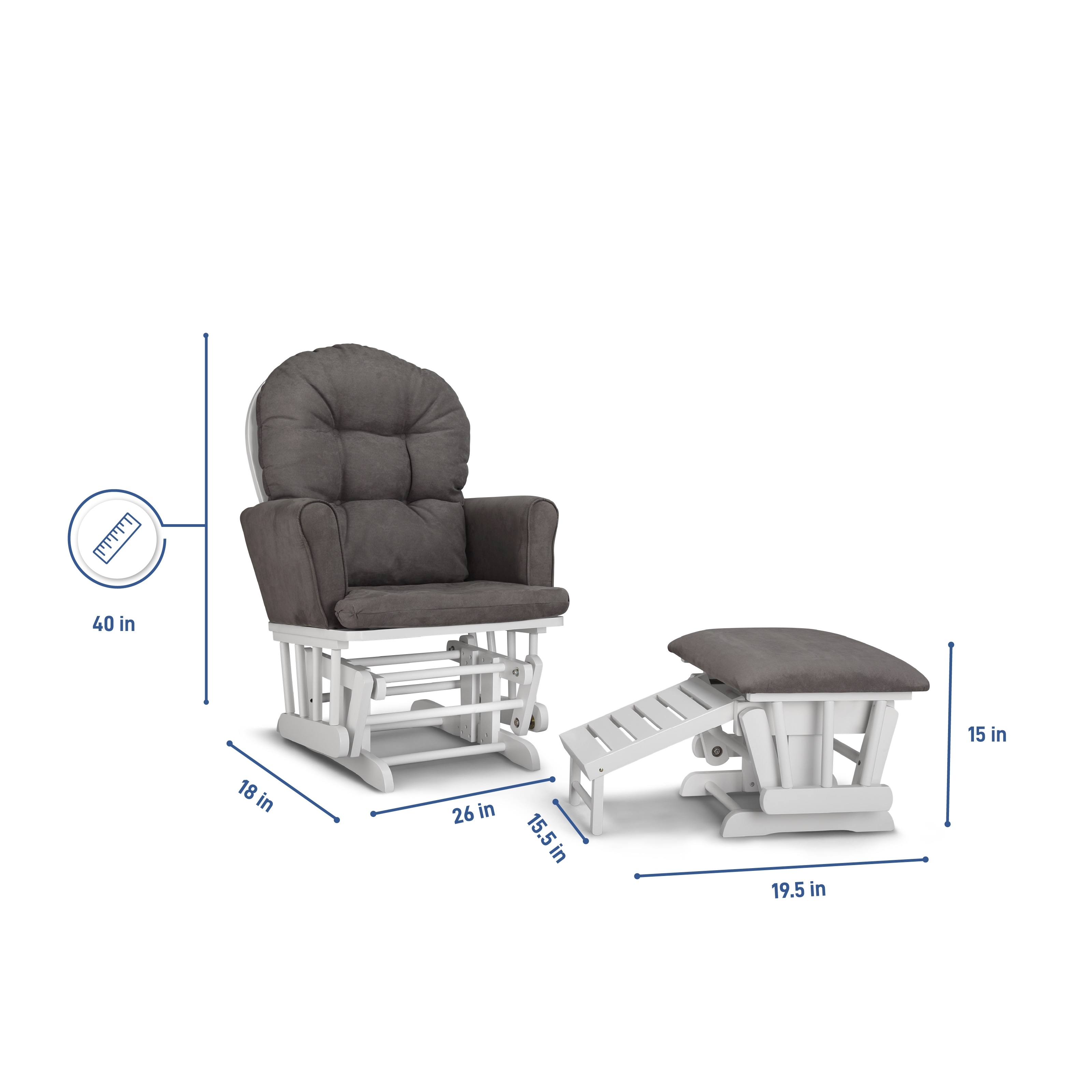 Glider and on sale nursing ottoman