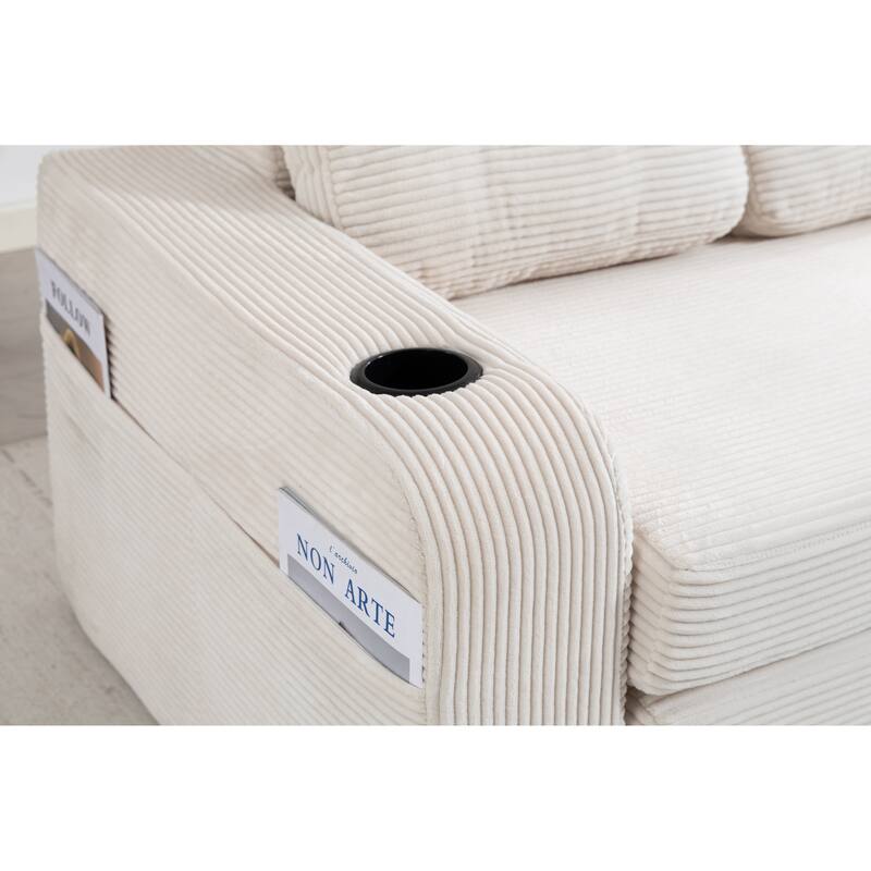 Convertible Sofa Bed, Expandable double Sofa Bed, 2 in 1 Convertible Sofa Bed, Fold Out Floor Couch with Pillows