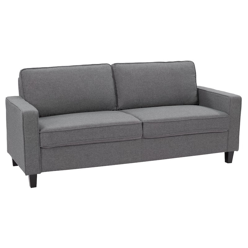 Georgia Upholstered Three Seater Sofa, Grey