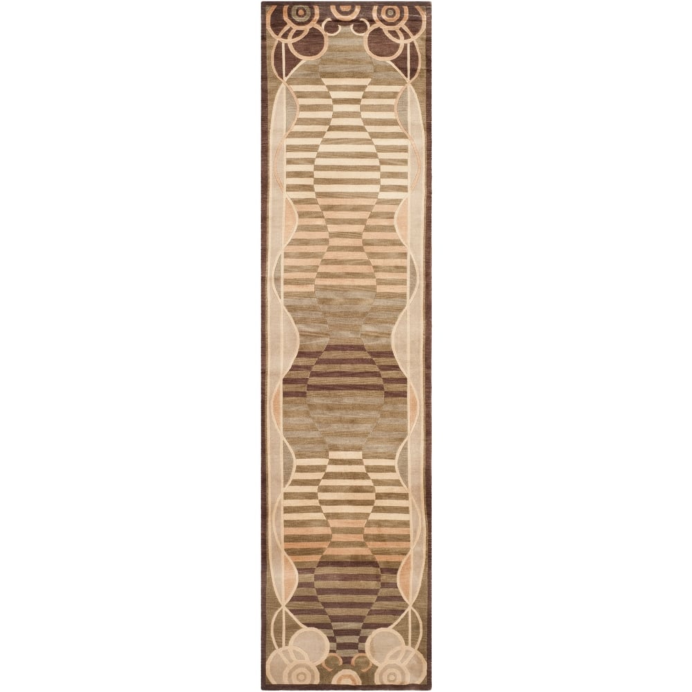 SAFAVIEH Couture Hand-knotted Tibetan Helmtrud Modern Wool Rug