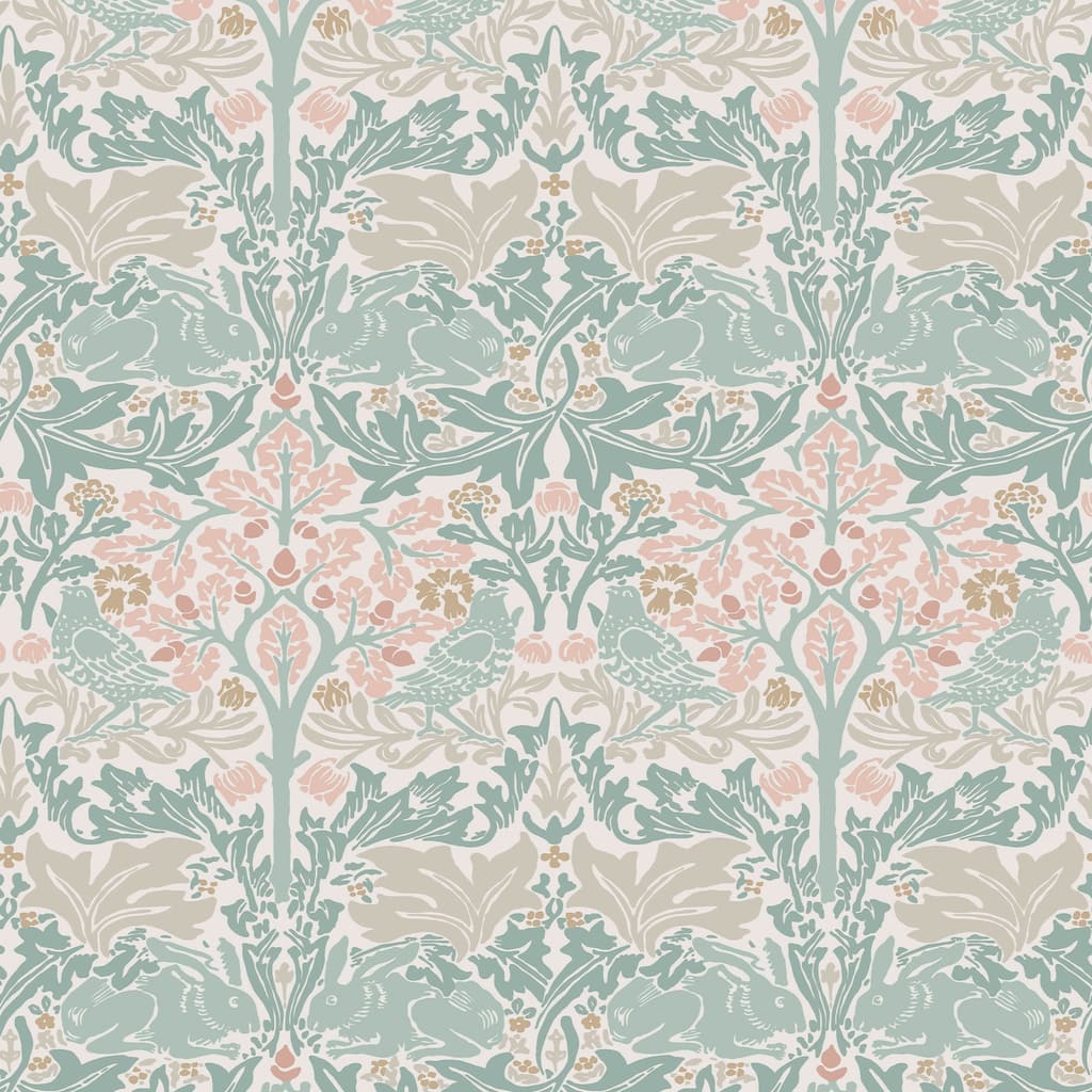 William Morris Brother Rabbit Lullaby Blues Wallpaper