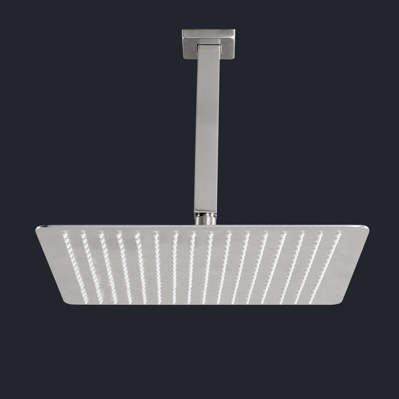 16" Square High Pressure Rain Shower Head,304 Stainless Steel Rain Shower Head