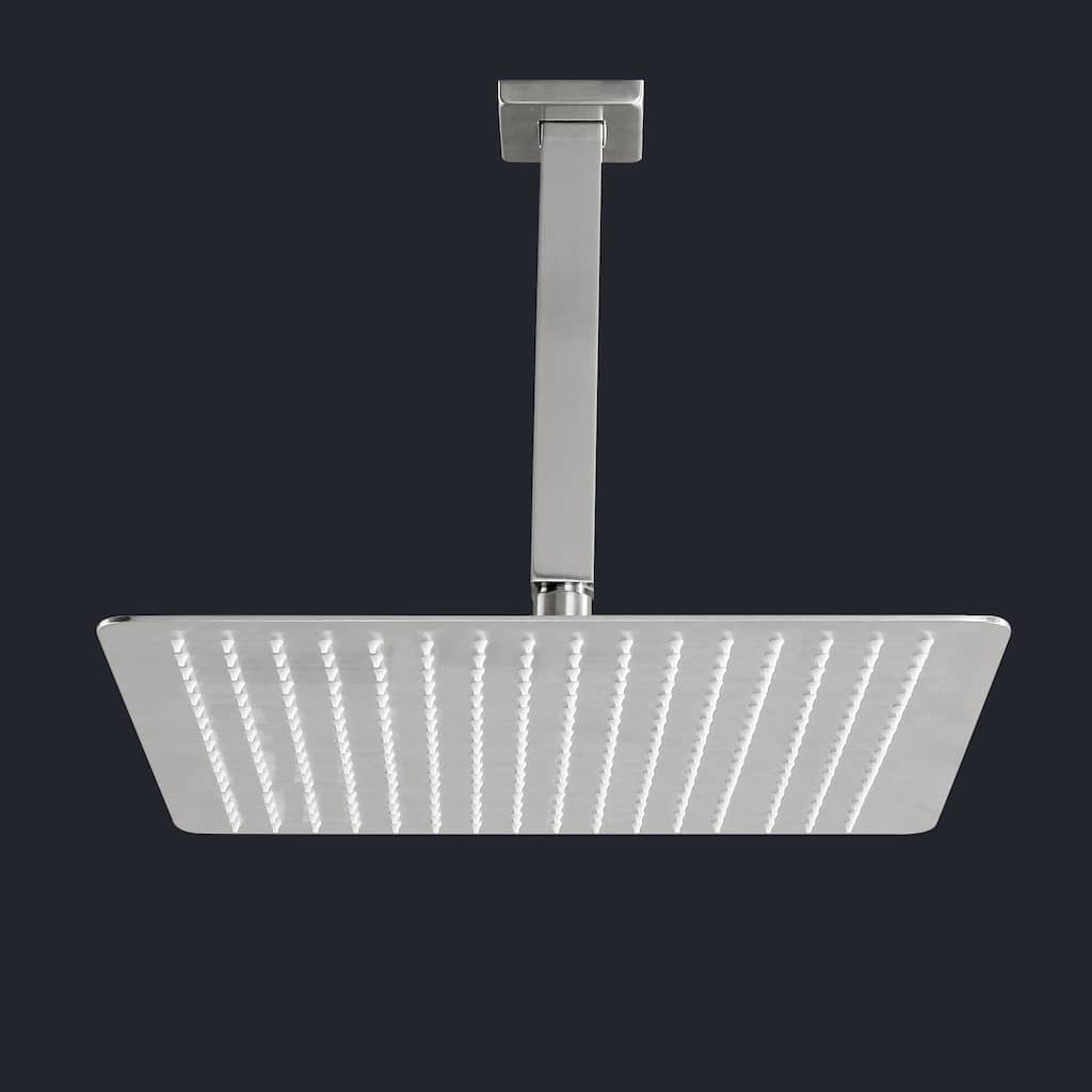 16" Square High Pressure Rain Shower Head,304 Stainless Steel Rain Shower Head