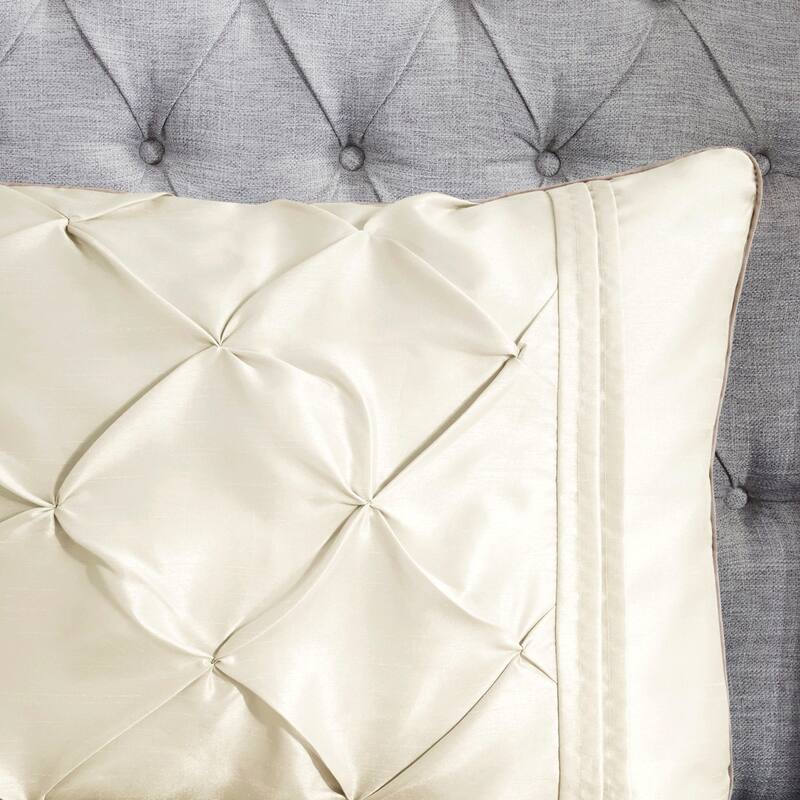GDF Studio - Laurel 7-Piece Tufted Comforter Set with Decorative Pillows