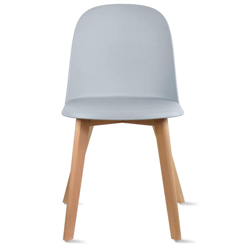 Set of 2 Modern Plastic Side Chairs with Wire Chrome Legs Ergonomic Dining Chairs for Kitchen, Dining Room, Office & Living Room