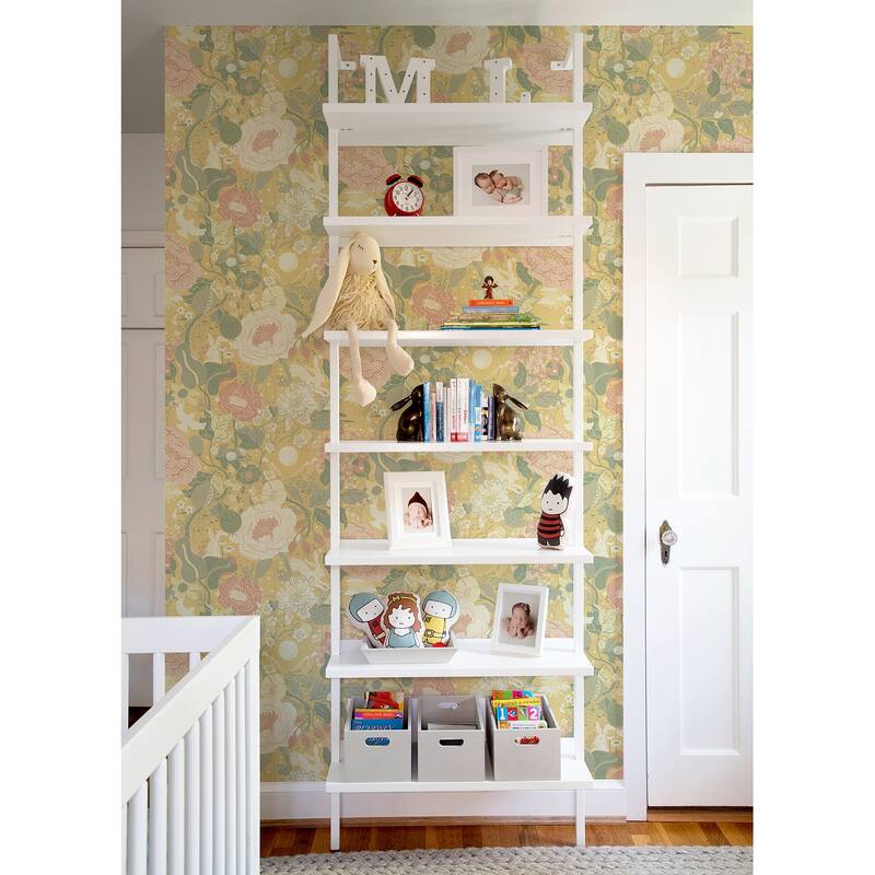 A-Street Prints Vaxa Butter Rabbits and Rosehips Wallpaper