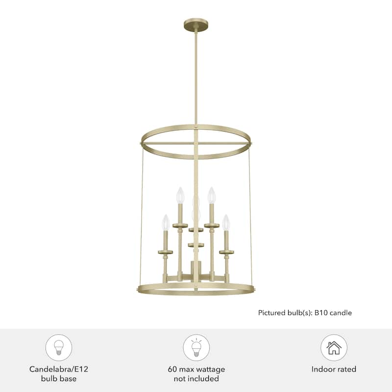Hunter Briargrove Candle Pendant - Entry/ Foyer - Glam, Modern Farmhouse, Transitional