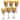 Majestic Gifts European Glass Wine Goblet-Amber- Set/6-7.5 Oz.