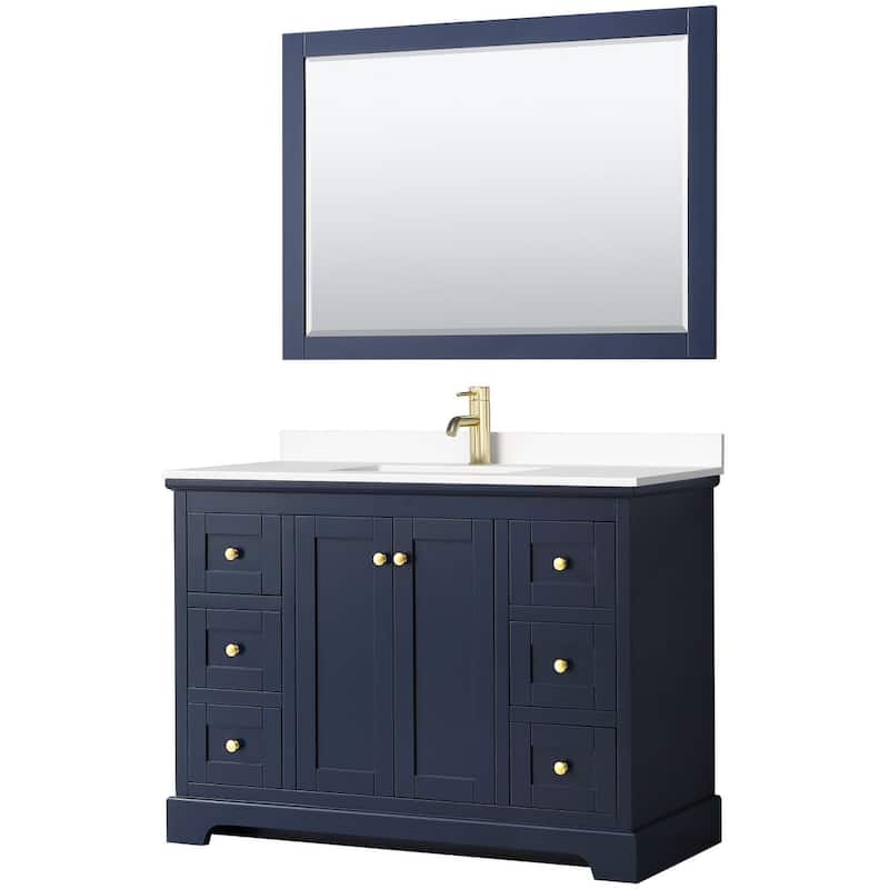 Wyndham Collection Avery 48" Free Standing Single Basin Vanity Set