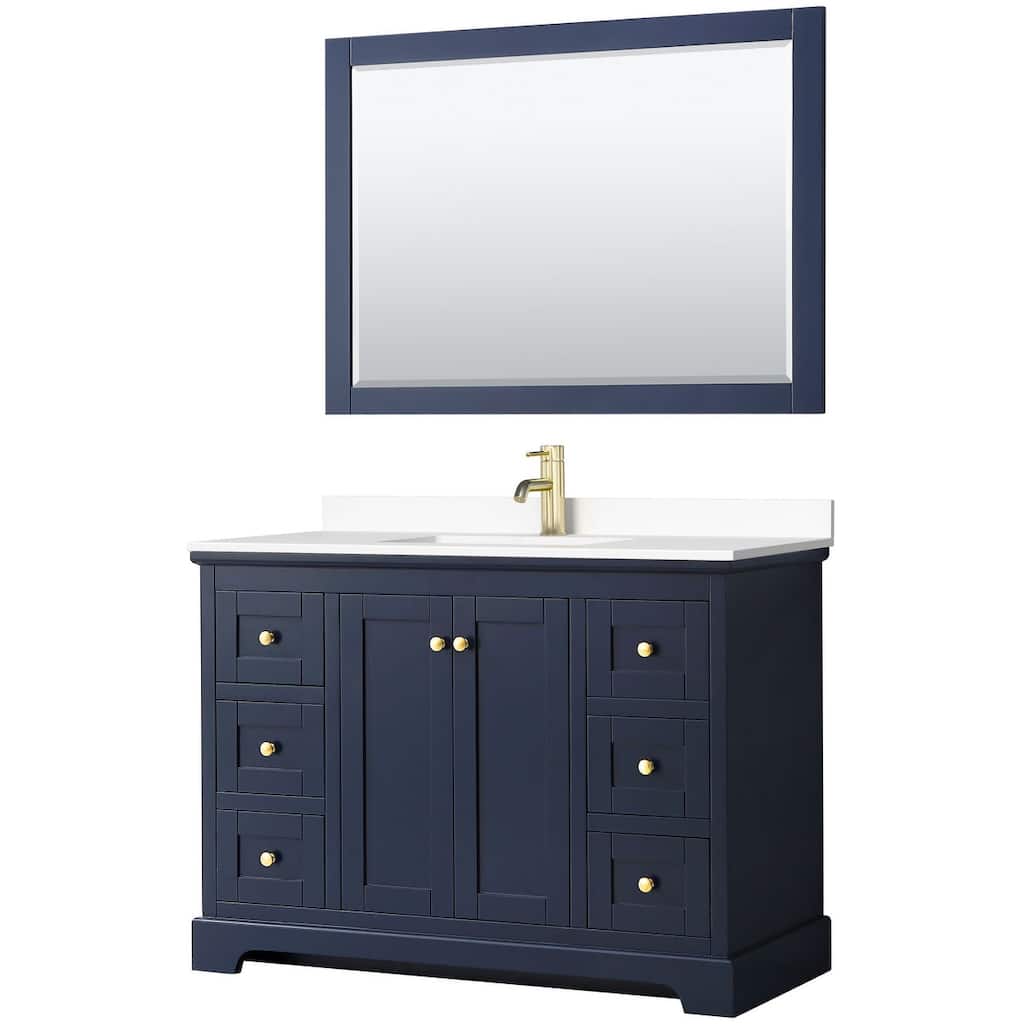 Wyndham Collection Avery 48" Free Standing Single Basin Vanity Set