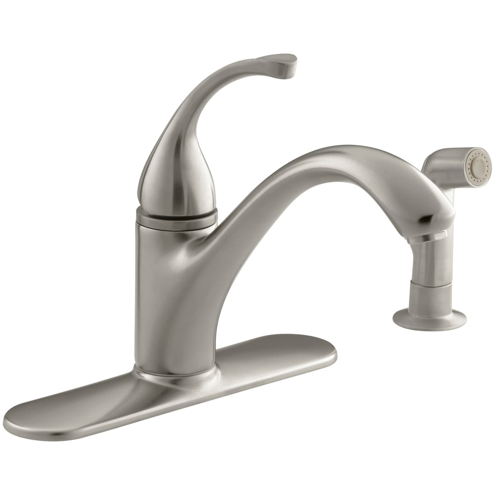 Shop Kohler K 10412 Forte Single Handle Kitchen Faucet With Side