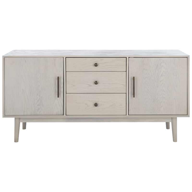 SAFAVIEH Couture Avantika Mid-Century 58-inch Storage TV Media Stand - 58" W x 18" L x 27" H - 58Wx18Dx27H - White Wash