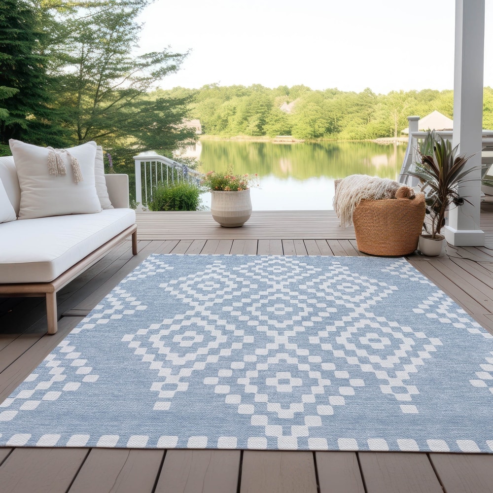 Machine Washable Indoor/ Outdoor Chantille Moroccan Boho Rug