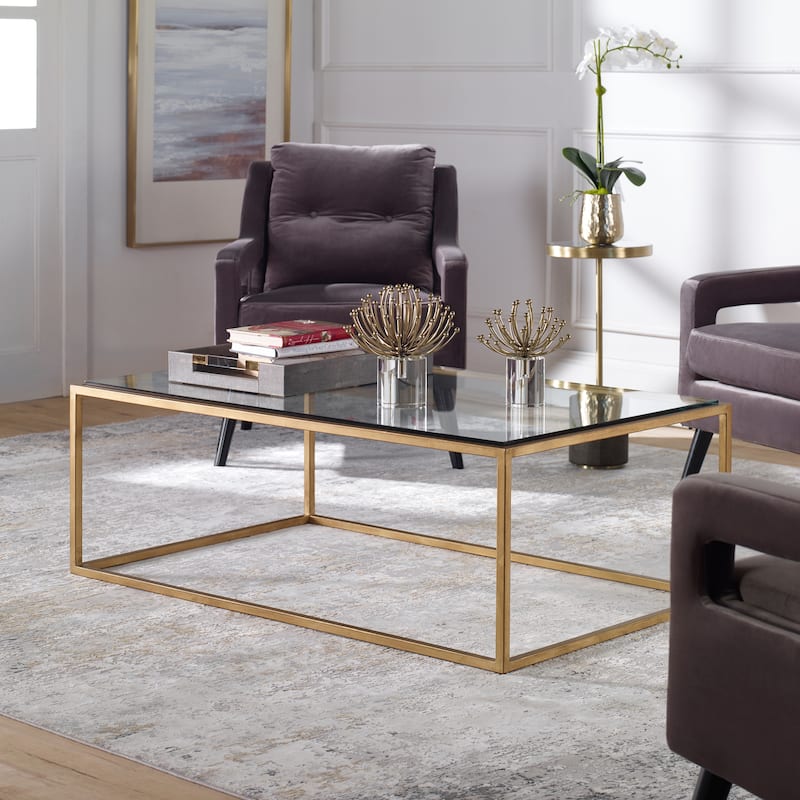 Uttermost Bravura Gold Coffee Table - 48"W x 17"H x 30"D