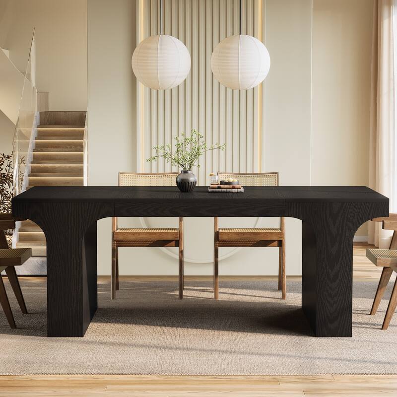 Farmhouse Rectangular Dining Table for 6-8 People