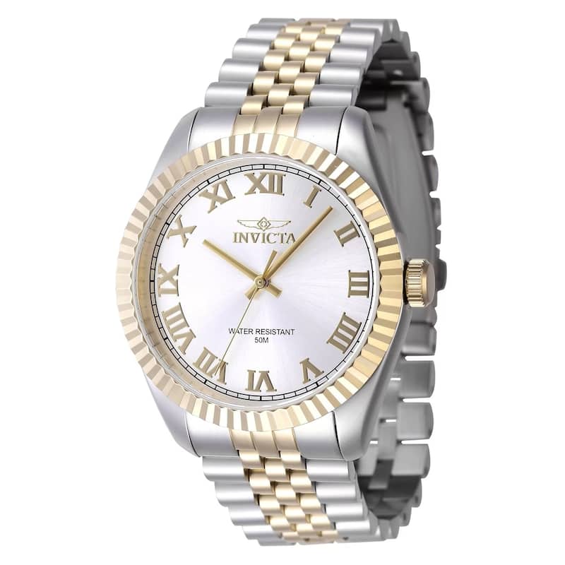 Invicta Men's 47402 Specialty Quartz 3 Hand Silver Dial Watch