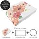 preview thumbnail 2 of 4, Watercolor Floral Collection Girl Baby Monthly Milestone Blanket - Peach and Green Boho Shabby Chic Rose Flower