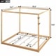 preview thumbnail 18 of 16, King Size Canopy Platform Bed with Support Legs