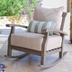 preview thumbnail 26 of 35, Cambridge Casual Leon Teak Outdoor Rocking Chair with Cushion Weathered Teak/Tan Cushion
