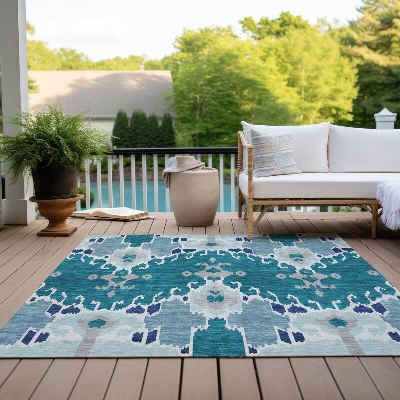 Machine Washable Indoor/ Outdoor Chantille Global Boho Rug