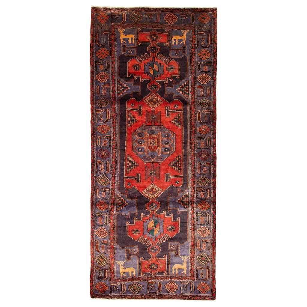 ECARPETGALLERY Hand-knotted Anadol Navy Wool Rug - 4'3 x 9'11