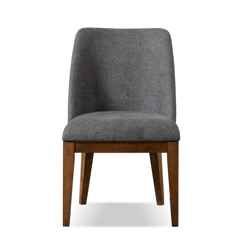 Furniture of America Leopold Rounded Solid Wood Dining Chairs (Set of 2)