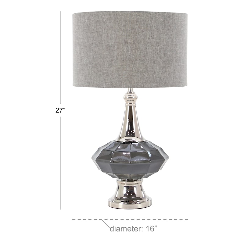 Glass Room Table Lamp - Gray - Roche River Decor