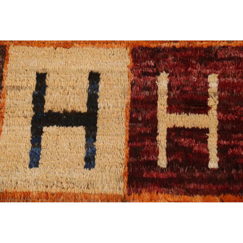 Hand Knotted Oriental 100% Wool Carpet Modern Tribal Multi-Colored Moroccan Area Rug - 9' 11'' X 6' 9''