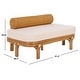 preview thumbnail 15 of 22, SAFAVIEH Couture Fowley 51.2-Inch Rattan Bench, Natural, Scandinavian - 51" W x 31" D x 25" H