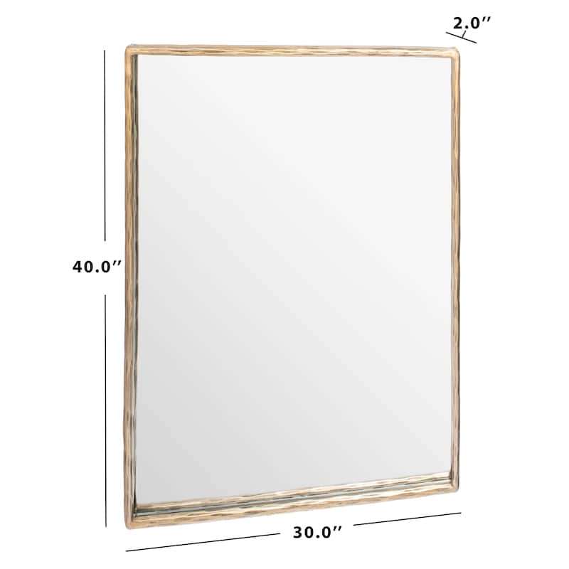 SAFAVIEH Couture Donka 30-inch Small Rectangle Metal Mirror - 30 In W x 2 In D x 40 In H - 30Wx2Dx40H