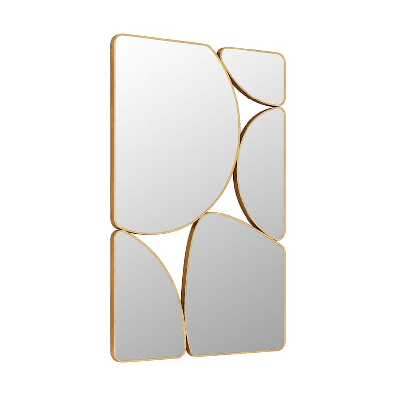 Antique Gold Wall Mirror Metal Frame Accent Mirror - 35.44"×23.63"