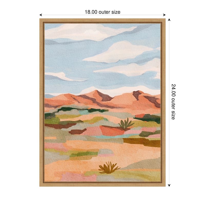 Kate and Laurel Sylvie Southwestern Dreams l Framed Canvas by Nikita Jariwala
