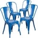 preview thumbnail 117 of 164, Metal Indoor/ Outdoor Stackable Bistro Chair (Set of 4)