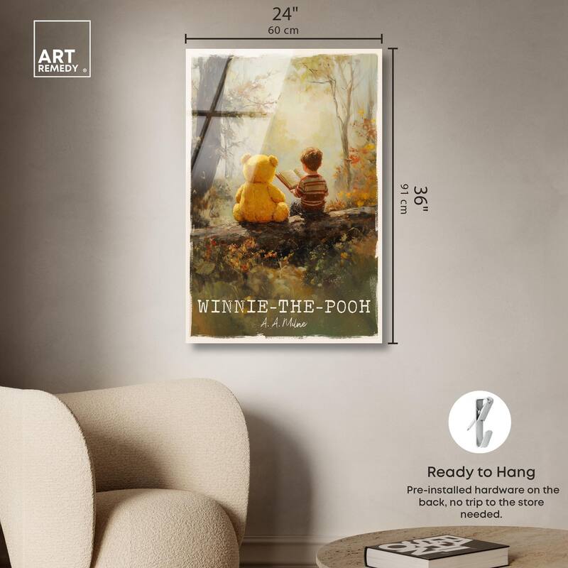 Classic Winnie the Pooh Acrylic by Art Remedy, Ready to Hang