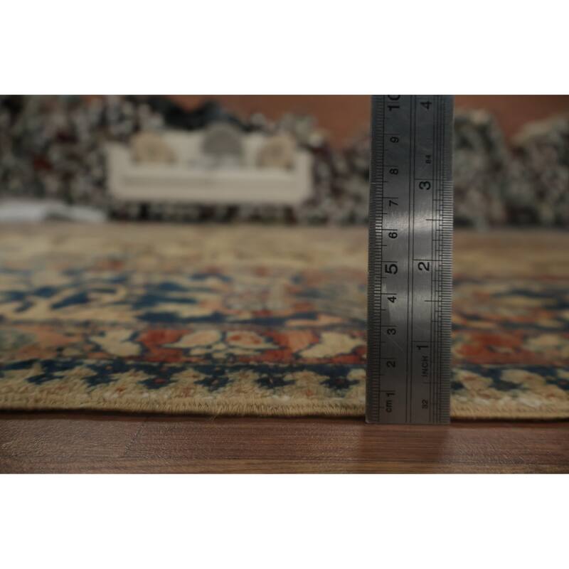 Hand Knotted Oriental 100% Wool Carpet Traditional Floral Beige & Ivories Tabriz (100% Vegetable Dye) Area Rug