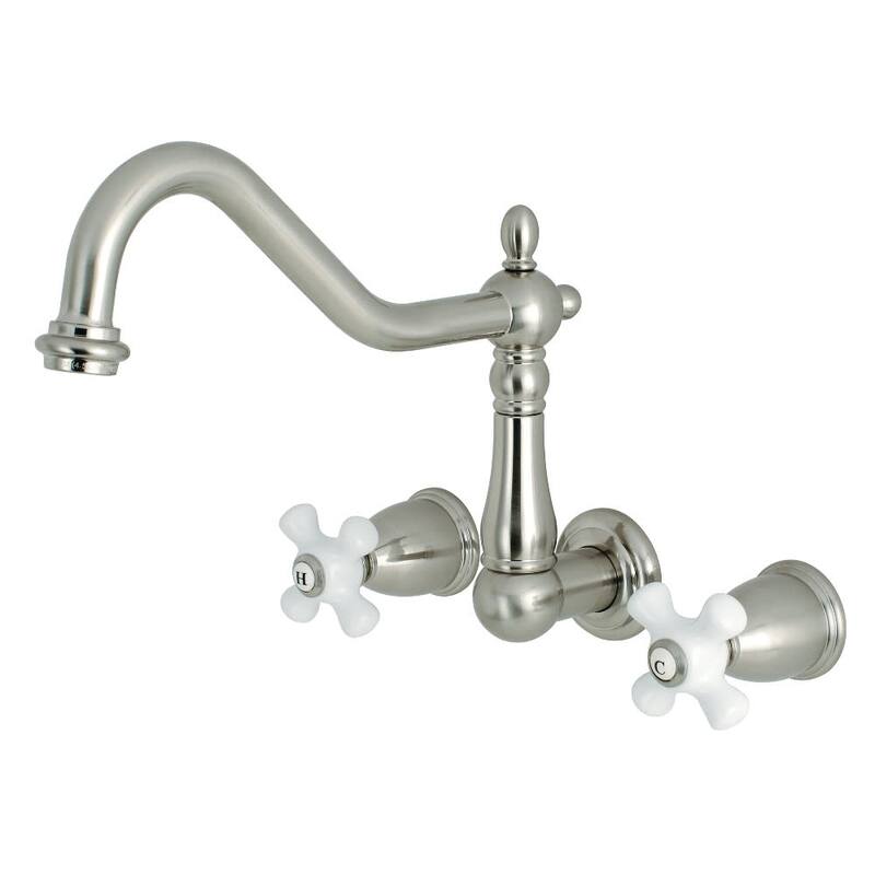 Kingston Brass Heritage 1.2 GPM Wall Mounted Bathroom Faucet with