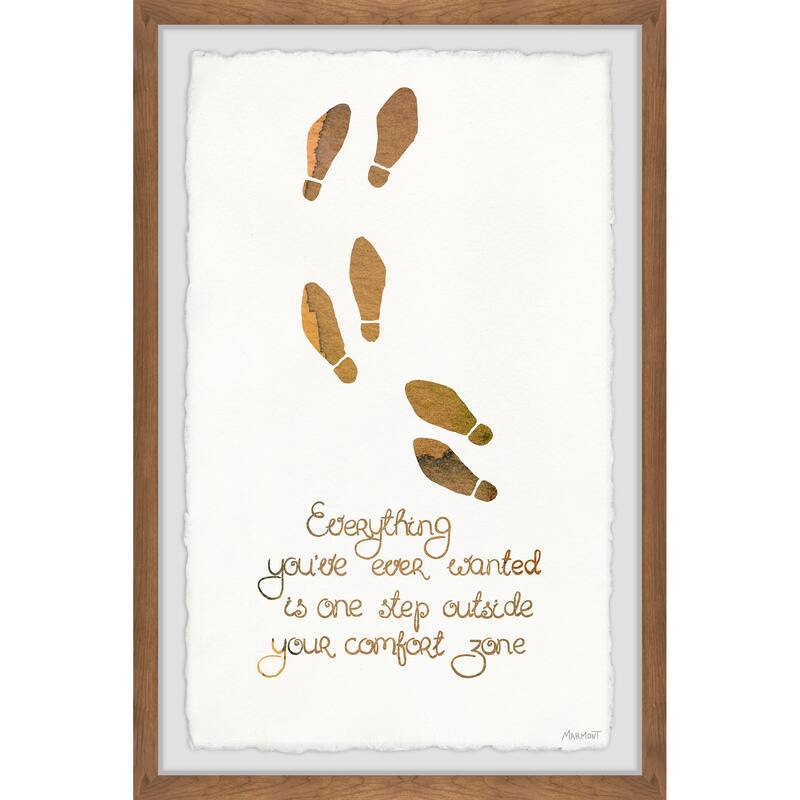 Step Outside Your Comfort Zone Framed Wall Art, Elegant Home Touch - Sophisticated Artwork for Refined Décor
