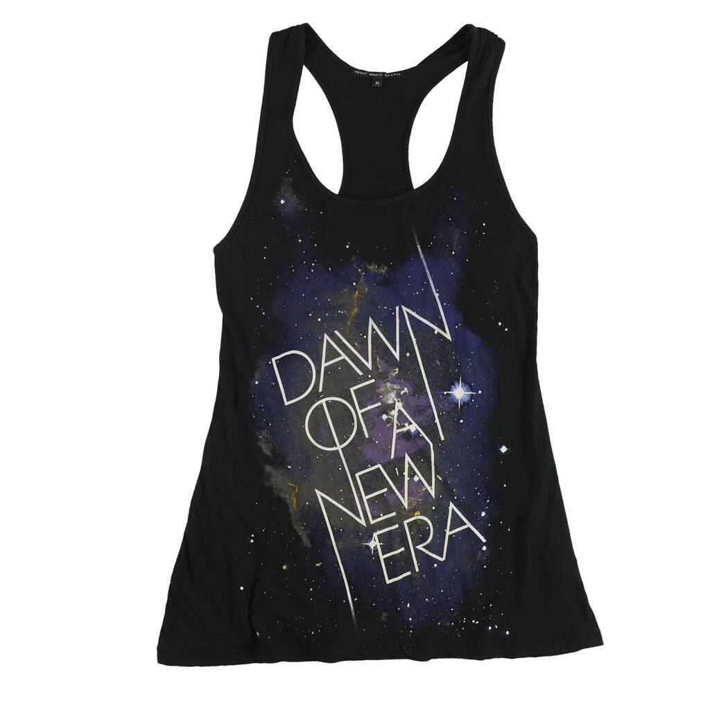 TRULY MADLY DEEPLY Womens Dawn Of A New Era Racerback Tank Top,, Multicoloured, Medium