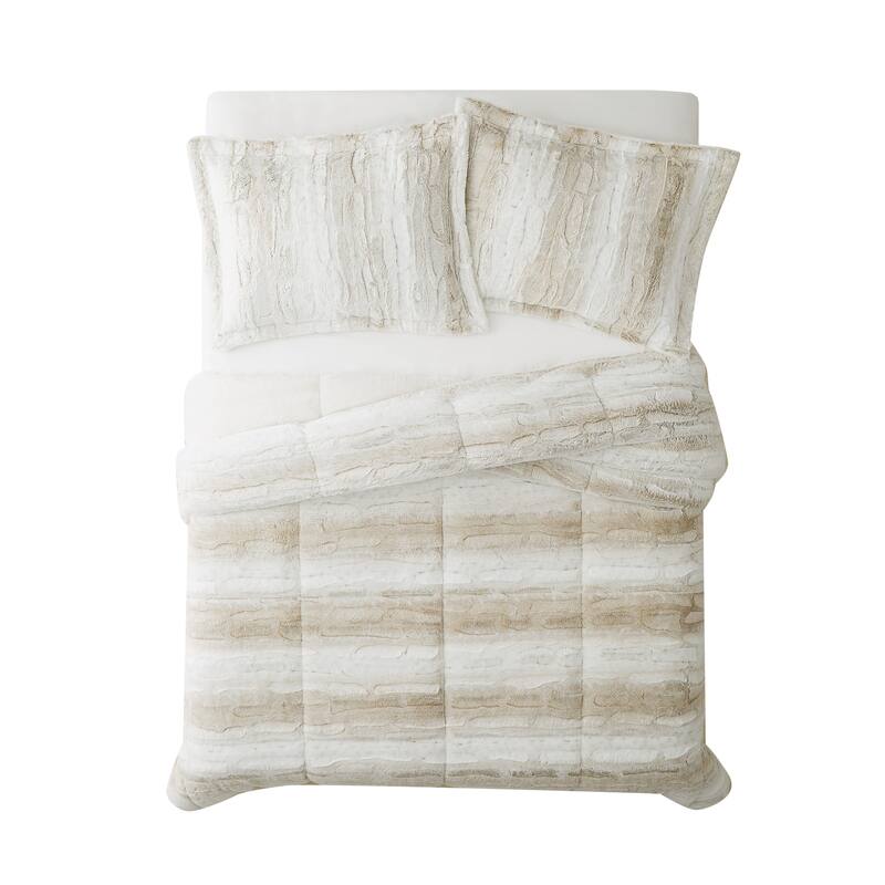 Christian Siriano Snow Leopard 3-piece Comforter Set