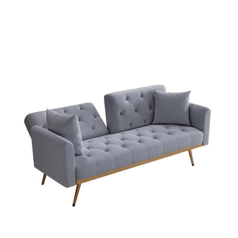68.30" Velvet double sofa bed in five stylish colors