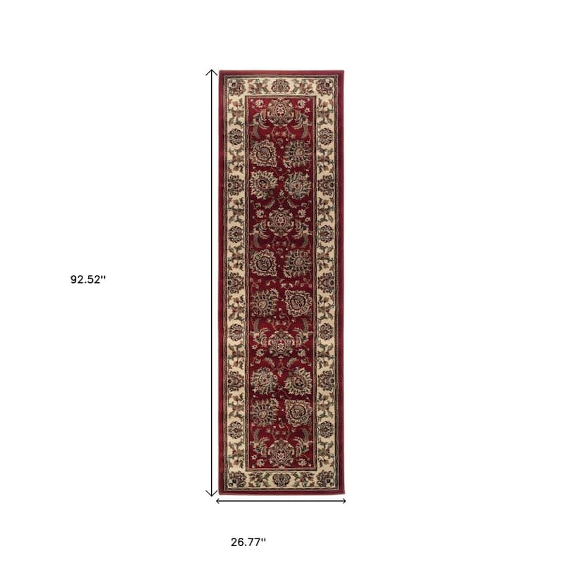 HomeRoots Oriental Traditional Runner Area Rug