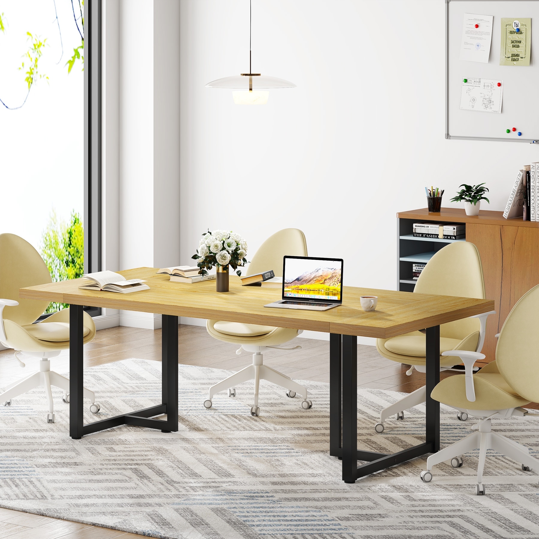 63-in Office Executive Desk, Large Computer Desk with Storage - Bed