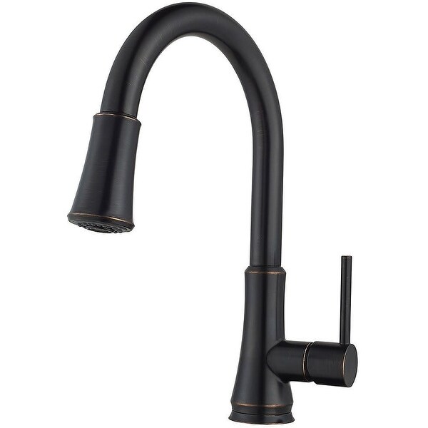 Pfister G529-PF1 Pfirst Series 1.8 GPM Pull-Down Kitchen Faucet with Escutcheon Plate