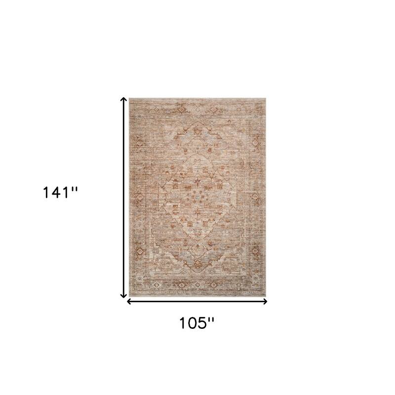 HomeRoots Floral Medallion Traditional Rectangle Area Rug