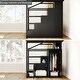 preview thumbnail 3 of 28, Full Size Metal Loft Bed with Storage Shelves, Cabinets and Wardrobe Metal Support Bed Frame for Kids, No Box Spring Needed