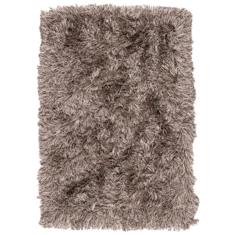 SAFAVIEH Handmade Nataly Shag Danara 2.5-inch Thick Rug - 2' x 3' - Sable