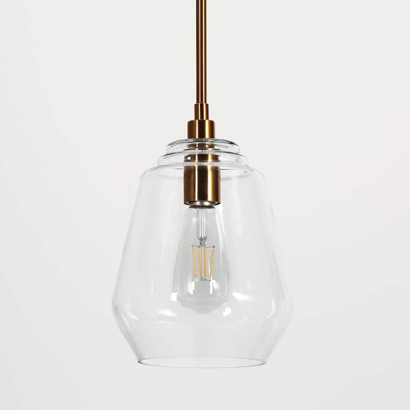 Cavitt Mid-century Modern Unique Pendant Lights Farmhouse Glass Kitchen Island Lighting - D 7.8'' x H 75.2'' - Individual